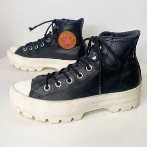 Chuck Taylor platform GORE-TEX Lugged Waterproof Leather Black Shoes